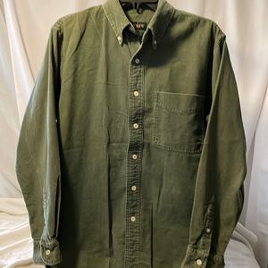 Vintage J.Crew Green corduroy Button shirt Sz. Sm.